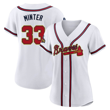 A.J. Minter Atlanta Braves Youth Navy Backer T-Shirt 