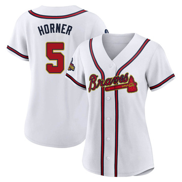 Bob Horner Men's Atlanta Braves Home Jersey - White Authentic