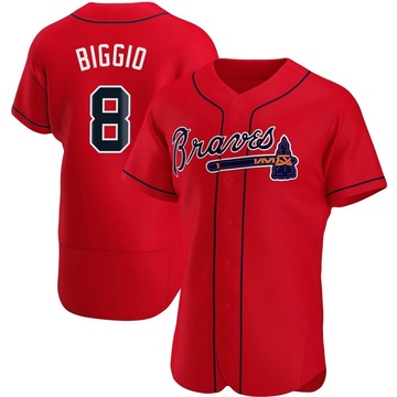 Cavan Biggio Men's Authentic Atlanta Braves Red Alternate Jersey