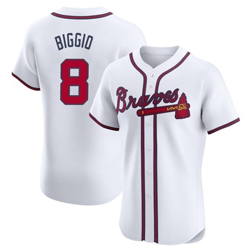 Cavan Biggio Men's Elite Atlanta Braves White Home Jersey