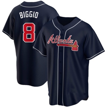 Cavan Biggio Men's Replica Atlanta Braves Navy Alternate Jersey