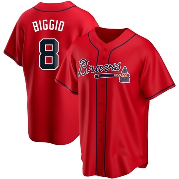 Cavan Biggio Men's Replica Atlanta Braves Red Alternate Jersey