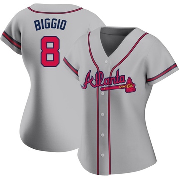 Cavan Biggio Women's Authentic Atlanta Braves Gray Road Jersey