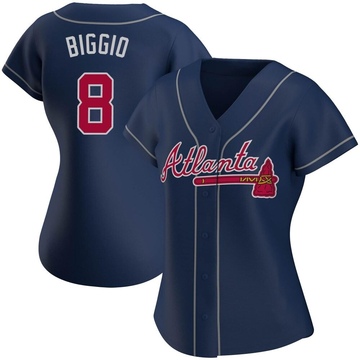 Cavan Biggio Women's Authentic Atlanta Braves Navy Alternate Jersey