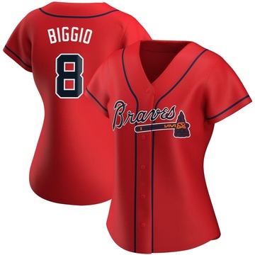 Cavan Biggio Women's Authentic Atlanta Braves Red Alternate Jersey