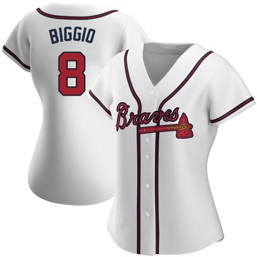 Cavan Biggio Women's Authentic Atlanta Braves White Home Jersey