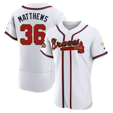 Gary Matthews Men's Authentic Atlanta Braves Gold White 2022 Program Jersey