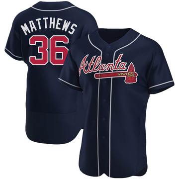 Gary Matthews Men's Authentic Atlanta Braves Navy Alternate Jersey