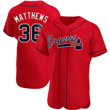 Gary Matthews Men's Authentic Atlanta Braves Red Alternate Jersey