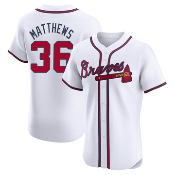 Gary Matthews Men's Elite Atlanta Braves White Home Jersey