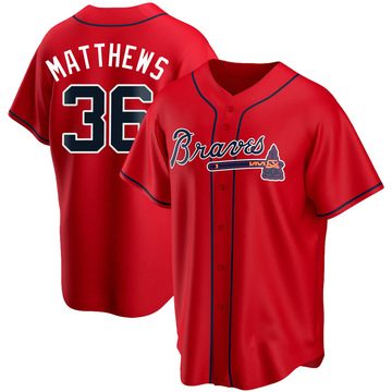 Gary Matthews Men's Replica Atlanta Braves Red Alternate Jersey