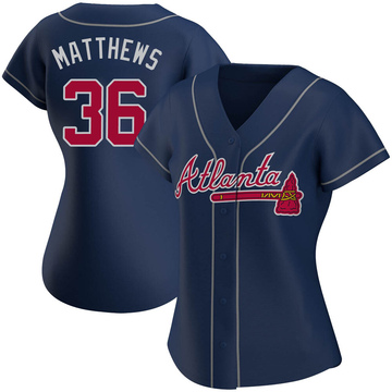 Gary Matthews Women's Authentic Atlanta Braves Navy Alternate Jersey