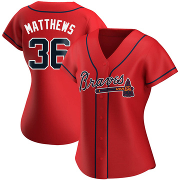 Gary Matthews Women's Authentic Atlanta Braves Red Alternate Jersey