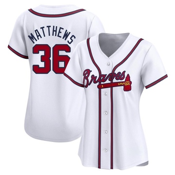 Gary Matthews Women's Limited Atlanta Braves White Home Jersey