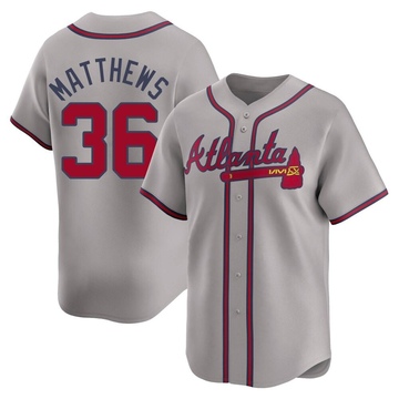 Gary Matthews Youth Limited Atlanta Braves Gray Away Jersey