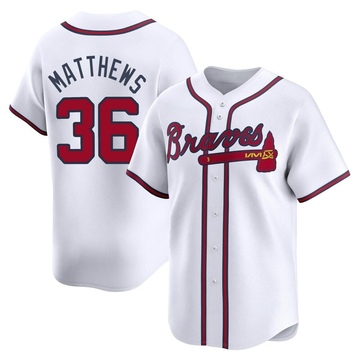 Gary Matthews Youth Limited Atlanta Braves White Home Jersey