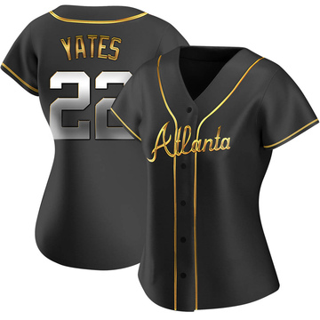 Ozzie Albies Men's Atlanta Braves Alternate Jersey - Black Golden Replica