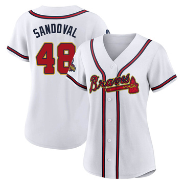 Pablo Sandoval Atlanta Braves Women's Navy Roster Name & Number T-Shirt 