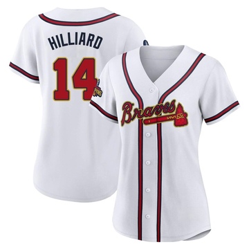 Sam Hilliard Men's Atlanta Braves Jersey - Black/White Replica