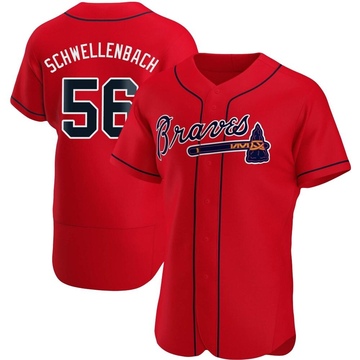 Spencer Schwellenbach Men's Authentic Atlanta Braves Red Alternate Jersey