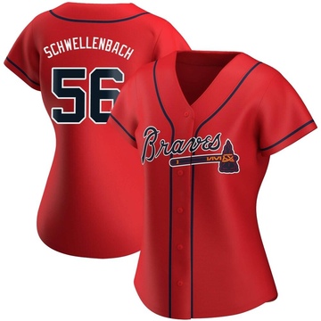 Spencer Schwellenbach Women's Authentic Atlanta Braves Red Alternate Jersey