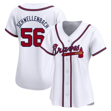 Spencer Schwellenbach Women's Limited Atlanta Braves White Home Jersey