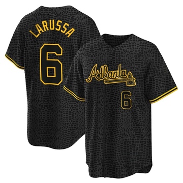 Tony Larussa Men's Replica Atlanta Braves Black Snake Skin City Jersey