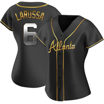 Tony Larussa Women's Replica Atlanta Braves Black Golden Alternate Jersey